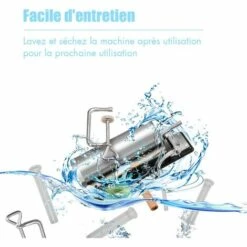 COSTWAY Machine à Saucisse Poussoir à Saucisse 4 Tubes Différantes Viande Hachée En Acier Inoxydable Hachoir à Viande Manuel 3 , 6 L -Accessoires de barbecue Soldes 11725639 5