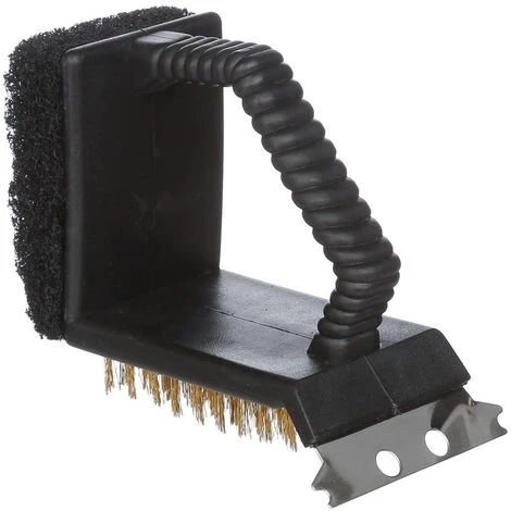 Secret De Gourmet - Brosse De Nettoyage Pour Grille De Barbecue - Noir 1 Secret De Gourmet - Brosse De Nettoyage Pour Grille De Barbecue - Noir