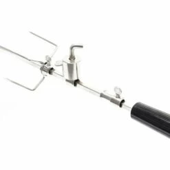 WILTEC Broche BBQ 110cm 230V En Acier Affiné 2 Fourches Incluses Tournebroche Masselotte D'équilibrage -Accessoires de barbecue Soldes 13401268 4