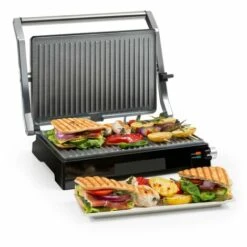 Klarstein Buffalo Grill Contact Pour Panini 2000W- Inox Argent & Noir