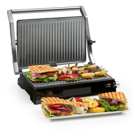 Klarstein Buffalo Grill Contact Pour Panini 2000W- Inox Argent & Noir 1 Klarstein Buffalo Grill Contact Pour Panini 2000W- Inox Argent & Noir