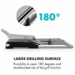 Klarstein Buffalo Grill Contact Pour Panini 2000W- Inox Argent & Noir 8 Klarstein Buffalo Grill Contact Pour Panini 2000W- Inox Argent & Noir -Accessoires de barbecue Soldes 13733524 4