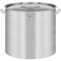 ROYAL CATERING Casserole Induction Fond Rapporté Sandwich Triple 12 L Inox Aluminium Cool Touch - Argent