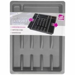 JE CHERCHE UNE IDEE Range Couverts Ajustable En Plastique Gris - Gris -Accessoires de barbecue Soldes 13998880 3