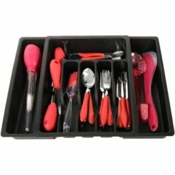 JE CHERCHE UNE IDEE Range Couverts Ajustable En Plastique Gris - Gris -Accessoires de barbecue Soldes 13998880 4