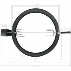 VidaXL Kit D'anneau De Rôtissoire De Barbecue 57 Cm Noir - Noir 9 VidaXL Kit D'anneau De Rôtissoire De Barbecue 57 Cm Noir - Noir -Accessoires de barbecue Soldes 14226369 5
