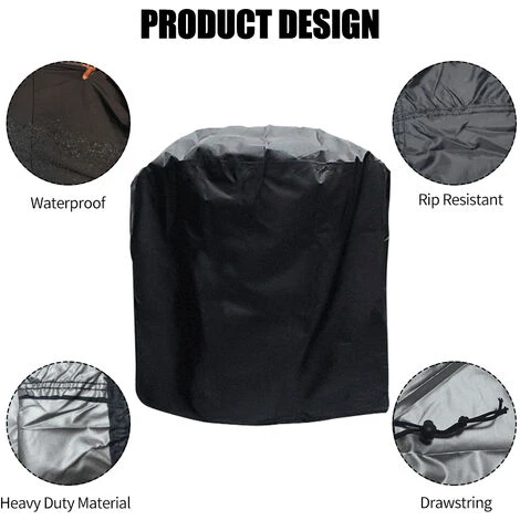 ASUPERMALL Housse De Barbecue En Tissu Oxford 210D Noir Recouvert D'Argent, Imperméable, Résistante, Indéchirable Et Anti-Poussière, Adaptée Pour BBQ, Gril à Gaz, Gril Électrique Au Charbon, XXS, 71*73cm 3 ASUPERMALL Housse De Barbecue En Tissu Oxford 210D Noir Recouvert D'Argent, Imperméable, Résistante, Indéchirable Et Anti-Poussière, Adaptée Pour BBQ, Gril à Gaz, Gril Électrique Au Charbon, XXS, 71*73cm – Image 3