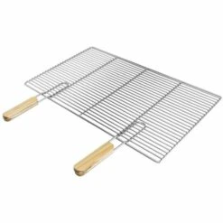 ECD GERMANY Grille De Barbecue BBQ Avec Double Manche Dimension 67x40cm En Acier Inoxydable