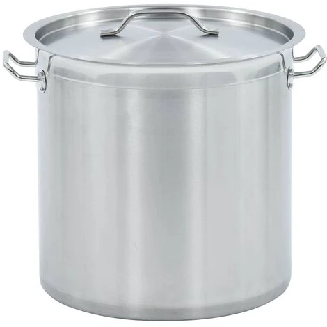 VidaXL Marmite 33 L 35x35 Cm Acier Inoxydable - Argent 2 VidaXL Marmite 33 L 35x35 Cm Acier Inoxydable - Argent – Image 2