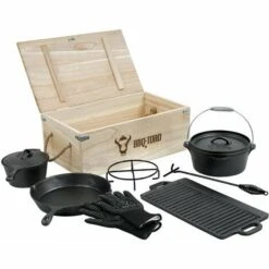 BBQ-Toro Dutch Oven Set | 8 Pièces | Avec Boîte En Bois