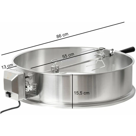 BBQ-Toro Set De Broche à Barbecue En Acier Inoxydable | Pour Barbecue à Boules De 57 Cm | Avec Moteur 2 BBQ-Toro Set De Broche à Barbecue En Acier Inoxydable | Pour Barbecue à Boules De 57 Cm | Avec Moteur – Image 2