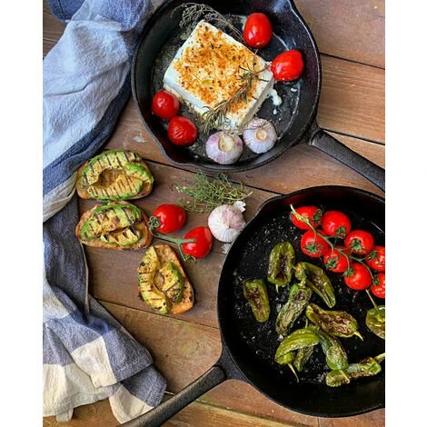 BBQ-TORO Ensemble De Poêles à Frire Et à Steak En Fonte 2 BBQ-TORO Ensemble De Poêles à Frire Et à Steak En Fonte – Image 2