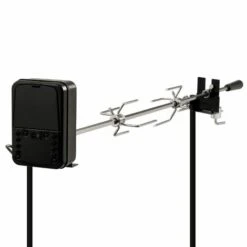 BBQ-Toro Broche De Grill Pour Feu De Camp | 90 Cm | 2 Aiguilles à Viande Et Moteur (batterie)