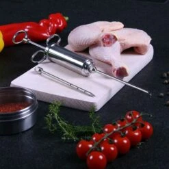 BBQ-Toro Seringue à Mariner En Acier Inoxydable | Seringue à Rôtir Avec 2 Aiguilles -Accessoires de barbecue Soldes 18087178 4