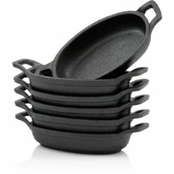 BBQ-Toro Set De Casseroles De Service | 6 Pièces | Grilles En Fonte