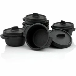 BBQ-Toro Mini Dutch Oven (6 Pièces) | Ø 11 Cm | Déjà Brûlée - Pré-assaisonné