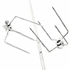 WILTEC Tournebroche BBQ 82cm 230V En Acier Affiné 2 Fourches Incluses Broches Grillade Rôtisserie -Accessoires de barbecue Soldes 18161457 4