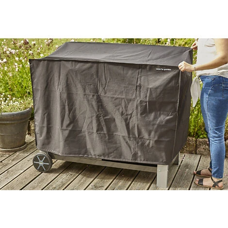 Housse Pour Barbecue/plancha - Rectangulaire - Déperlante Et Imperméable - Dimensions: L.160xl.65xH.85cm (Grande) - Cook'in Garden - Noir 2 Housse Pour Barbecue/plancha - Rectangulaire - Déperlante Et Imperméable - Dimensions: L.160xl.65xH.85cm (Grande) - Cook'in Garden - Noir – Image 2