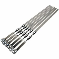 BBQMASTER® Brochettes à BBQ En Inox (Lot De 6) Gris - Gris