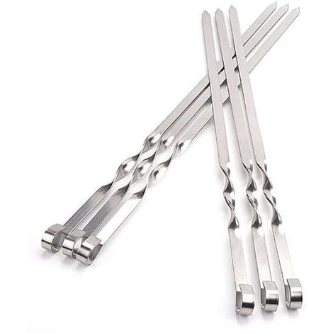 BBQMASTER® Brochettes à BBQ En Inox (Lot De 6) Gris - Gris 3 BBQMASTER® Brochettes à BBQ En Inox (Lot De 6) Gris - Gris – Image 3