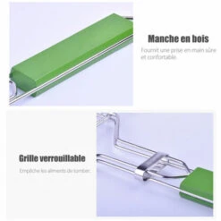 ASUPERMALL Griller Panier Antiadhesifs Barbecue Panier Robustes Outils Bbq Grill Panier Pour Legumes Viandes Poissons Steak, Type 2 -Accessoires de barbecue Soldes 23149249 3