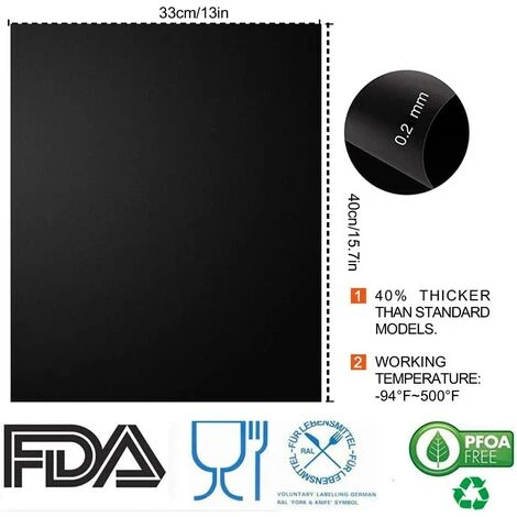 DEVENIRRICHE Tapis De Cuisson Barbecue, Set De 6 Feuille De Cuisson Pour Barbecue Et Four - 40*33 Cm Anti-adhérent De BBQ Et Feuilles De Cuisson Réutilisable Pour Les Barbecue à Gaz, Charbon Ou électriques 3 DEVENIRRICHE Tapis De Cuisson Barbecue, Set De 6 Feuille De Cuisson Pour Barbecue Et Four - 40*33 Cm Anti-adhérent De BBQ Et Feuilles De Cuisson Réutilisable Pour Les Barbecue à Gaz, Charbon Ou électriques – Image 3