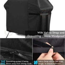 BEARSU Housse Barbecue, Bache Barbecue Exterieur 100% Impermeable - Housse Pour Barbecue 420D Tissu Oxford Ne Se Décolore Pas Bâche Barbecue Housse Plancha Pour Weber Char Broil (122 Cm * 147 Cm * 61 Cm) -Accessoires de barbecue Soldes 25989344 4