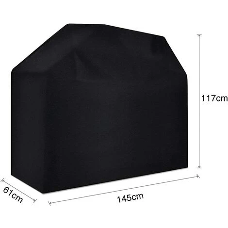 LITZEE Bâche De Protection étanche Pour Barbecue 145 X 61 X 117cm (Noir) 2 LITZEE Bâche De Protection étanche Pour Barbecue 145 X 61 X 117cm (Noir) – Image 2