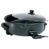SUINGA Poêle à Paella électrique 42x7 Cm Revêtement Teflon 1500W Noir