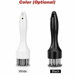 HAPPYSHOPPING Attendrisseur De Viande En Acier Inoxydable, Attendrisseur De Viande, Design A 22 Aiguilles, Noir - Noir -Accessoires de barbecue Soldes 27783115 3