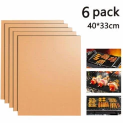 DEVENIRRICHE Tapis De Gril 6PCS 100% Antiadhésif Pour Barbecue Et Tapis De Cuisson Réutilisables Et Faciles à Nettoyer - Fonctionne Au Gaz, Au Charbon De Bois, Au Gril électrique Et Plus