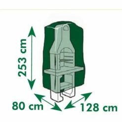 Nature Housse De Protection Pour Barbecue De Maçonnerie 253x128x80 Cm - Noir -Accessoires de barbecue Soldes 2822100 3