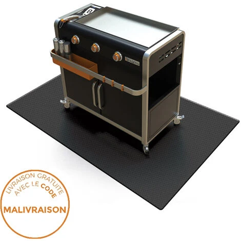 BRASERO - Tapis De Barbecue Et Plancha - Protection - Résistant - Antiglisse - 119 X 81 Cm - Noir 2 BRASERO - Tapis De Barbecue Et Plancha - Protection - Résistant - Antiglisse - 119 X 81 Cm - Noir – Image 2