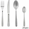 SECRET DE GOURMET Ménagère 24 Pièces Flora - Inox - 17 X 27,5 - Argent