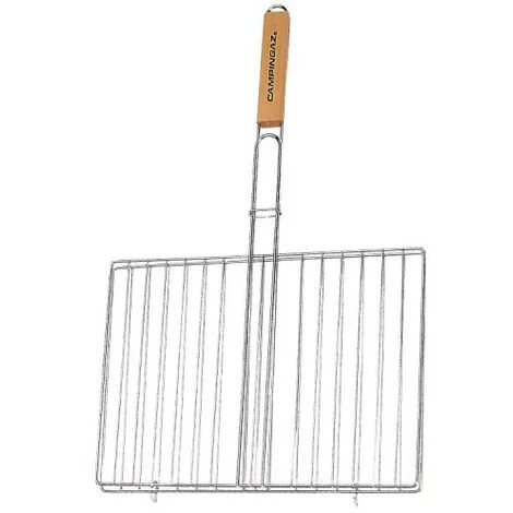 Grille Rectangulaire Double CAMPINGAZ - Pour Barbecue - Manche En Bois - 40x29cm 1 Grille Rectangulaire Double CAMPINGAZ - Pour Barbecue - Manche En Bois - 40x29cm