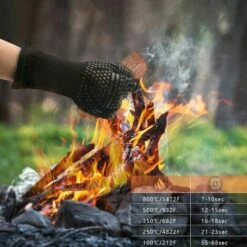 Perle Rare Une Paire De Gants De Barbecue (signe égal Noir -Accessoires de barbecue Soldes 29870534 3