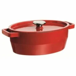 Pyrex 4936879 Cocotte Ovale 3,8 L Rouge Slow Cook Fonte D'Acier -Accessoires de barbecue Soldes 29955258 5