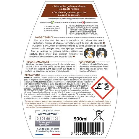 Nettoyant Dégraissant Pour Plancha Et Barbecue 500ml STARWAX 2 Nettoyant Dégraissant Pour Plancha Et Barbecue 500ml STARWAX – Image 2