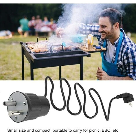 Kueatily Moteur Tourne Broche De Barbecue Moteur Eléctrique Camping En Aluminium Kit R?tissoire Barbecue Charge Nominale 0-24kg(EU Plug) 5 Kueatily Moteur Tourne Broche De Barbecue Moteur Eléctrique Camping En Aluminium Kit R?tissoire Barbecue Charge Nominale 0-24kg(EU Plug) – Image 5