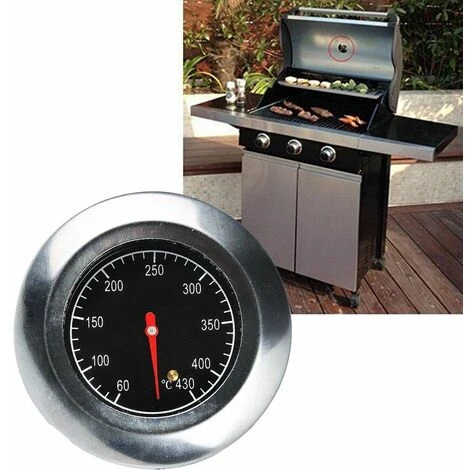 AIDUCHO Acier Inoxydable Thermomètre,Métal Thermomètre,Pour Barbecue En Acier Inoxydable Barbecue à Gaz Barbecue,(60°C -430°C) 4 AIDUCHO Acier Inoxydable Thermomètre,Métal Thermomètre,Pour Barbecue En Acier Inoxydable Barbecue à Gaz Barbecue,(60°C -430°C) â Image 4