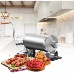 SKECTEN Machine à Saucisse Poussoir à Saucisse 4 Tubes Différantes Viande Hachée En Acier Inoxydable Hachoir à Viande Manuel 3.6L -Accessoires de barbecue Soldes 33017300 5