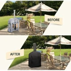 XueQiee Housse De Four à Pizza, Housse De Pluie Pour Barbecue Pour Four à Pizza Résistant à L'eau Et à La Poussière, Pour Tous Les Temps Avantageux, Camping En Plein Air (68X63X160cm) -Accessoires de barbecue Soldes 34083929 4