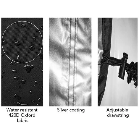 ASUPERMALL Housse De Gril Etanche, Housse De Rechaud De Camping En Tissu Oxford 420D, Housse De Gril Coupe-Vent Et Indechirable, 170X61X117Cm 2 ASUPERMALL Housse De Gril Etanche, Housse De Rechaud De Camping En Tissu Oxford 420D, Housse De Gril Coupe-Vent Et Indechirable, 170X61X117Cm â Image 2