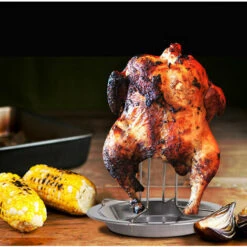 AIDUCHO Rôtissoire De Poulet Vertical Antiadhésif Avec Support De Poulet Portatif De Base Pour Four à Gril Ou Fumoir -Accessoires de barbecue Soldes 34698311 3