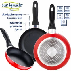 SAN IGNACIO Batterie De Cuisine 5 Pcs + 3 Poêles Ø 16/20/24 Cm - Gris Argenté -Accessoires de barbecue Soldes 34737114 3
