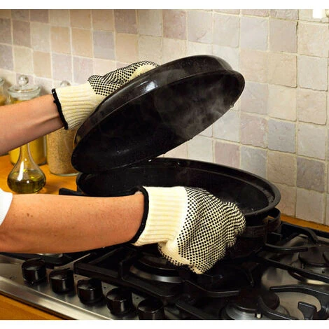 NO-NAME Venteo - Gant Anti-Chaleur Silicone - Gant Pour Haute Résistance à La Chaleur, Picots En Silicone, Anti-dérapant 2 NO-NAME Venteo - Gant Anti-Chaleur Silicone - Gant Pour Haute Résistance à La Chaleur, Picots En Silicone, Anti-dérapant – Image 2