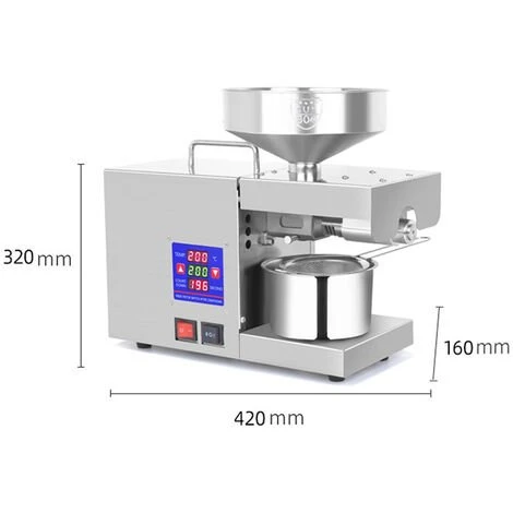 ASUPERMALL LTP333 610W Machine De Presse à Huile En Acier Inoxydable Avec Affichage Digital, Contrôle 0~300℃, 38Mm Port D'Alimentation, Convient Pour Le Soja, LArachide, Le Colza, LOlive Et Le Lin 4 ASUPERMALL LTP333 610W Machine De Presse à Huile En Acier Inoxydable Avec Affichage Digital, Contrôle 0~300℃, 38Mm Port D'Alimentation, Convient Pour Le Soja, LArachide, Le Colza, LOlive Et Le Lin – Image 4
