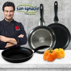San Ignacio PK329 Set De 3 Poêles + Batterie De Cuisine 5 Pièces, Chromé -Accessoires de barbecue Soldes 35327146 4