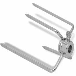 VidaXL Fourchettes De Broche 2 Pcs Acier - Argent -Accessoires de barbecue Soldes 3539425 4