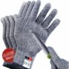BRIDAY 4 PCS (M + L) Gants Résistants Aux Coupures Niveau 5 De Protection Pour La Cuisine, Mise à Niveau Des Gants Anti-coupure De Sécurité Pour La Coupe De Viande, La Sculpture Sur Bois, Le Tranchage à La Mandoline